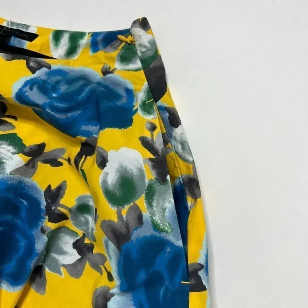 Marc by Marc Jacobs Yellow Floral Rose Skirt SZ 4 NWT